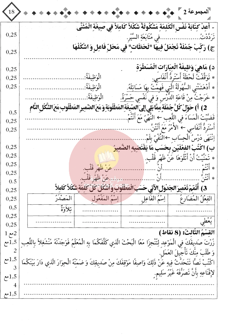 التميز في المناظرات سنة السادسة