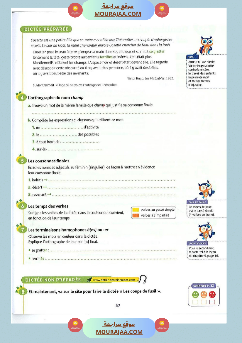 dictees accords conjugaison homophones orthographe
