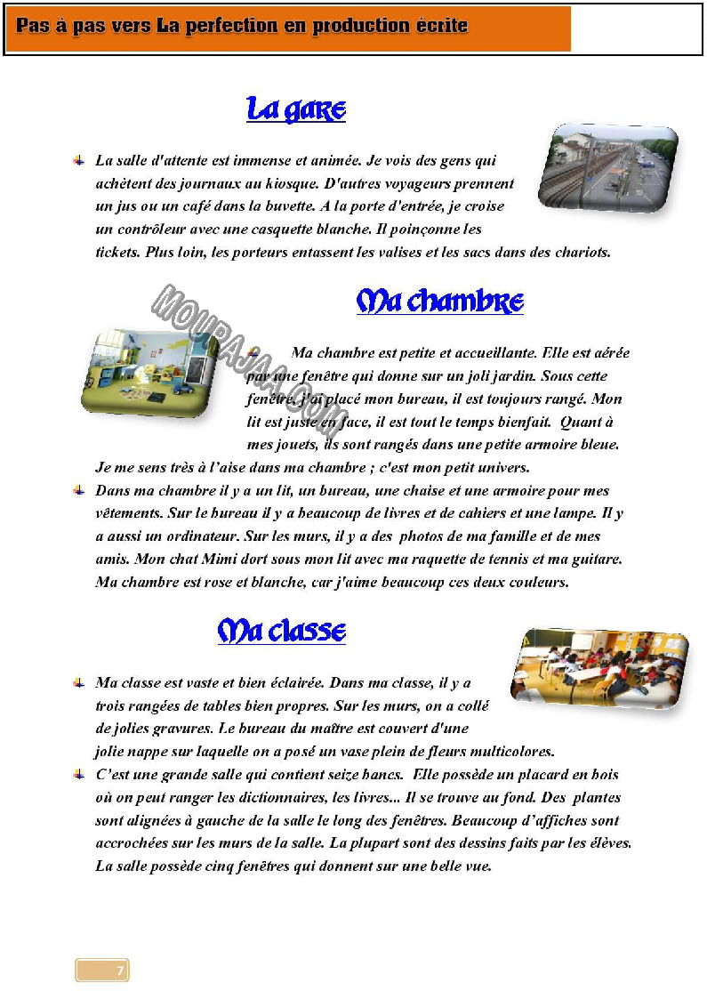 pas a pas vers la perfection en production ecrite 6eme