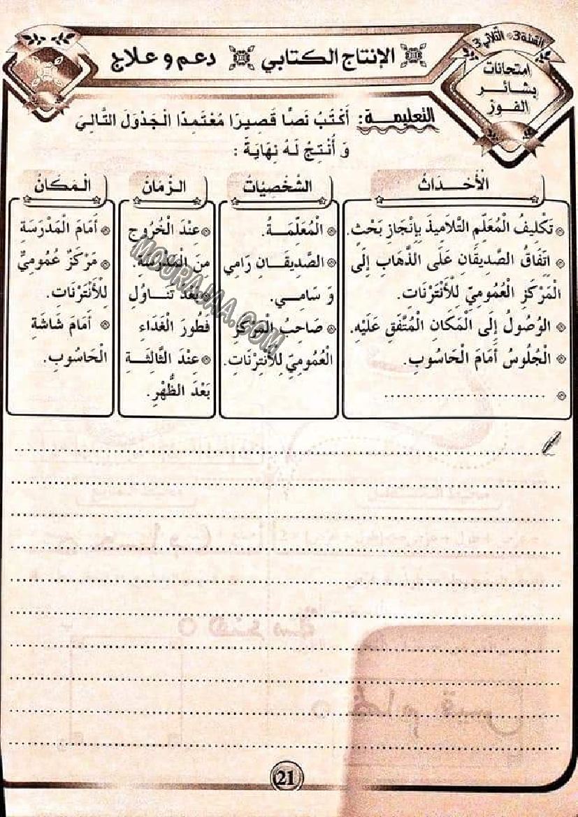 بشائر الفوز سنة ثالثة الثلاثي الثالث