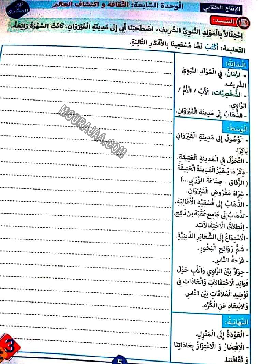 نور المشرق الثلاثي الثالث سنة ثالثة