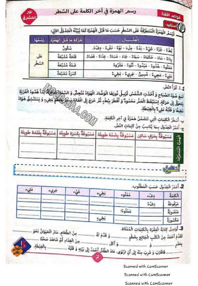 نور المشرق سنة خامسة الثلاثي الثاني